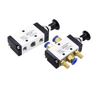 4R210-08 Válvula Manual 2 vías 5 posiciones Empujar y tirar Interruptor neumático de válvula direccional 1 Uds(With 6mm Fittings)