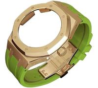 4rd Gen Kit for GA2100 GA-2100 GA2110 Metal Watch Case Fluorine Rubber Strap Stainless Steel Bezel Rubber Sport Watchband Watch Strap