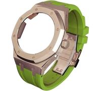 4rd gen metal watch case fluorine rubber strap stainless steel bezel rubber sport watchband mod kit,for ga2100 ga-2100 ga2110 modification and upgrade Origin China