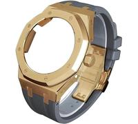 4rd gen metal watch case fluorine rubber strap stainless steel bezel rubber sport watchband mod kit,for ga2100 ga-2100 ga2110 modification and upgrade Origin China