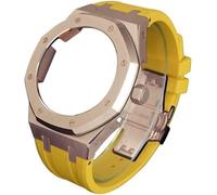4rd gen metal watch case fluorine rubber strap stainless steel bezel rubber sport watchband mod kit,for ga2100 ga-2100 ga2110 modification and upgrade Origin China