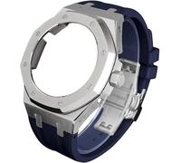 4rd gen metal watch case fluorine rubber strap stainless steel bezel rubber sport watchband mod kit,for ga2100 ga-2100 ga2110 modification and upgrade Origin China