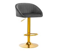 4Rico Bar Hocker QS-B16G gris terciopelo