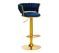 4Rico Bar Hocker QS-B313a Terciopelo azul marino
