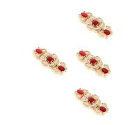 4sets Decoration Hook Retro Decor Clasps for Clothing Frog Buttons Han Suit Accessories Cardigan Clips Cheongsam Button Metal Cloth Buckle 10pcs*4