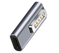 4smarts Adaptador magnético USB C a 2 para MacBook Pro y Air, Plata