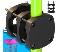 4smile Parasol Holder Balcony Railing - Parasol Stand Replacement SunnyBoy Compact Parasol Holder Balcony - Funcional Parasol Holder Balcony Railing, Negro