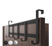 4smile Perchero de puerta para colgar, color negro - gancho universal para entradas alemanas, soportes de ropa estables - marco de gancho para puerta fácil de montar, soportes para colgar