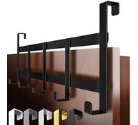 4smile Perchero de puerta para colgar - Gancho para puerta de acero inoxidable, soportes flexibles para entrada, robustos - Ganchos versátiles para colgar en la entrada
