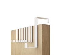 4smile perchero puerta - 10 piezas ganchos blanco con almohadillas de fieltro - colgador puerta utilizable en ambos lados
