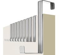 4smile perchero puerta - 10 piezas ganchos de acero inoxidable con almohadillas de fieltro - colgador práctico para distintos espacios - percha puerta
