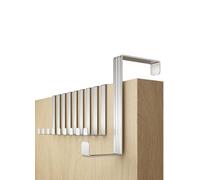 4smile perchero puerta - 10 piezas ganchos de acero inoxidable con almohadillas de fieltro - colgador puerta utilizable en ambos lados