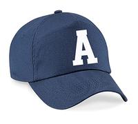4sold Azul Marino Algodón A-Z Summer Sun Hat Niño Escuela Gorras Sombrero Deporte Béisbol Ajustable Protección UV del Sol