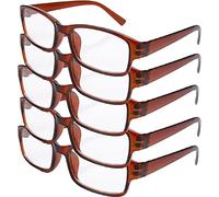 4sold Gafas de Lectura Presbicia Vista Cansada - (Pack 5) Graduadas fde Dioptrías Montura de Pasta Azul Marrón Negra Carey Diseño Moda Hombre Mujer Unisex Lentes de Aumento