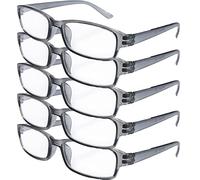 4sold Gafas de Lectura Presbicia Vista Cansada - (Pack 5) Graduadas fde Dioptrías Montura de Pasta Azul Marrón Negra Carey Diseño Moda Hombre Mujer Unisex Lentes de Aumento