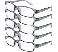 4sold Gafas de Lectura Presbicia Vista Cansada - (Pack 5) Graduadas fde Dioptrías Montura de Pasta Azul Marrón Negra Carey Diseño Moda Hombre Mujer Unisex Lentes de Aumento