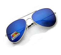 4sold Gafas de sol polarizadas de estilo para niño en muchos colores, gafas de sol infantiles unisex estilo Silver Frame Silver Polarized Mirror (silver)