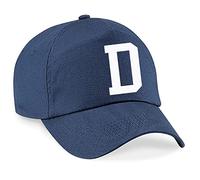 4sold Gorra de Béisbol A-Z para Niños - Azul Marino, Algodón, Protección UV, Ajustable - Sombrero de Verano para Escuela y Deporte