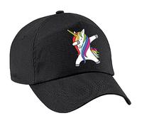 4sold Gorra de béisbol con diseño de unicornio colorido para niñas y jóvenes, gorra deportiva de arcoíris, gorra de verano ajustable para niñas, Negro, Talla única
