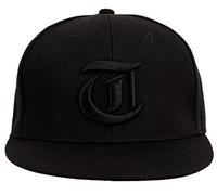 4sold Gorra de béisbol con letra bordada en 3D, color negro
