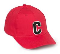 4sold Gorra de béisbol Informal de algodón con Letras del abecedario en Negro niño Adulto Color Rojo A-Z (Rojo C, Adulto)