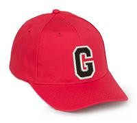 4sold Gorra de béisbol Informal de algodón con Letras del abecedario en Negro niño Adulto Color Rojo A-Z (Rojo G, niño)