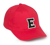 4sold Gorra de béisbol Informal de algodón con Letras del abecedario en Negro niño Adulto Color Rojo A-Z (Rojo E, Adulto)