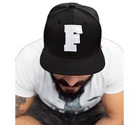 4sold - Gorra en negro/blanco con letras A a Z, Hombre, cap-26, f, talla única