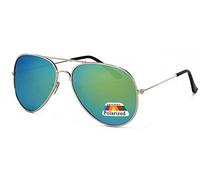4sold Joven Polarized Gafas de sol Kids en muchos combinaciones clásica Gafas unisex multicolor (Light Green Polarized Mirror)