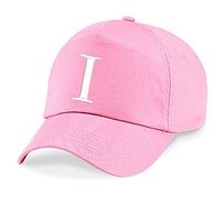 4sold Niños Escuela Bordado Gorra Niños Hat Alphabet A - Z Verde Rosa Claro (I)