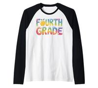 4th Fourth Grade First Day of School Teacher Camiseta Manga Raglan