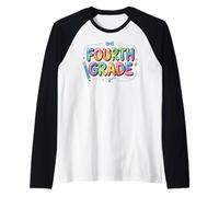 4th Fourth Grade First Day of School Teacher Camiseta Manga Raglan