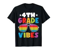 4th Grade Back To School Sunglasses Vibes Retro First Day Camiseta
