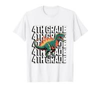 4th Grade Dinosaur T Rex Back to School for Kids Boys Girls Camiseta