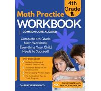 4th Grade Math Workbook: Common Core Standards Practice with Pretest and Posttest: Two Worksheets for Every Standard | Assessment, Review, and Independent Practice
