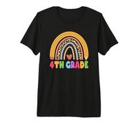 4th Grade Teacher Student Boho Rainbow Back To School Camiseta Premium