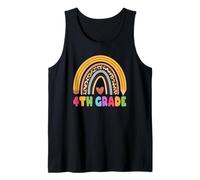4th Grade Teacher Student Boho Rainbow Back To School Camiseta sin Mangas