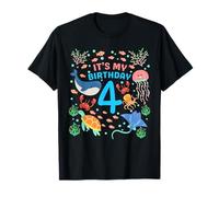 4th It's My Birthday Ocean 4 Acuario de Peces Marinos de un año Camiseta