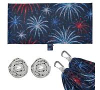 4th_July_Fireworks_Glitch_Pattern Hamaca para exteriores con cuerda colgante para árbol para patio exterior, patio trasero junto a la piscina