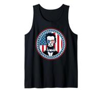4th of July America Flag Merica Abe Lincoln Independence Day Camiseta sin Mangas