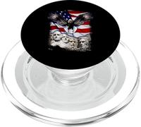 4th of July American Bald Eagle Mount Rushmore 'Merica Flag PopSockets PopGrip para MagSafe