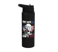 4th Of July American Flag They Hate Us Cuz They Ain't Us Stainless Steel Insulated Water Bottle