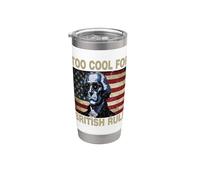 4th Of July American Flag Too Cool For British Rule Vaso térmico de acero inoxidable de doble pared