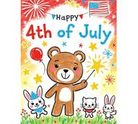 4th of July Coloring Book for Kids: Cute Patriotic Animals, Fireworks and Stars | Easy Holiday Activity Pages for Ages 4-6 | 54 Simple Designs 8.5 x 11