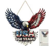 4th of July Door Hanger | 2D Eagle American Patriotic,2D Eagle Memorial Day Door Hanger,for Home Living Room Bedroom Wall Porch Patio Yard Outdoor Independence Day Party
