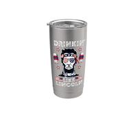 4th of July Drinkin Like Lincoln Merica Abraham Beer Lover Vaso térmico de acero inoxidable de doble pared