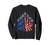 4th of July Fighter Jet US Flag American Military Planes Sudadera