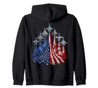 4th of July Fighter Jet US Flag American Military Planes Sudadera con Capucha