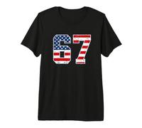 4th of July Funny 67 Six Seven Meme Patriotic Men Women Kids Camiseta Premium