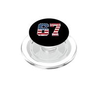 4th of July Funny 67 Six Seven Meme Patriotic Men Women Kids PopSockets PopGrip para MagSafe